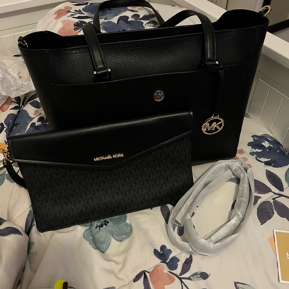 Michael Kors Maise Large Pebble Leather 3 in 1 tote